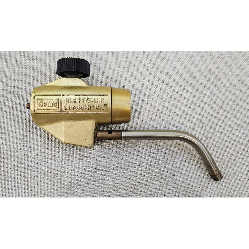 Sears Craftsman Commercial MAPP Torch Head Vintage Brass Gas Soldering Tool